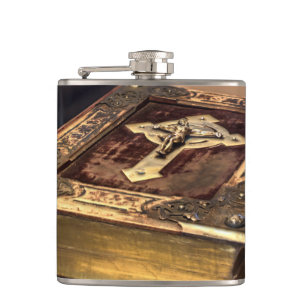 Antique Christian Bible Hip Flask