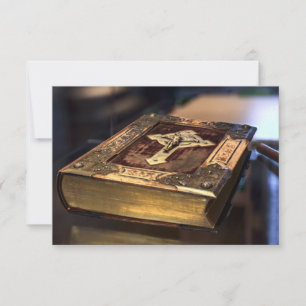 Antique Christian Bible Thank You Card