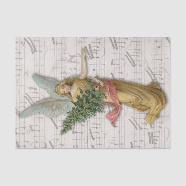 Antique Christmas Angel Victorian Christian Big    Tissue Paper (Front)