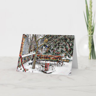 Antique Christmas Holiday Card