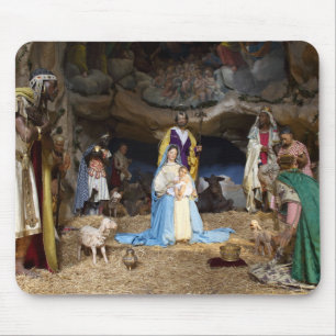 Antique Christmas Nativity Scene Mouse Mat