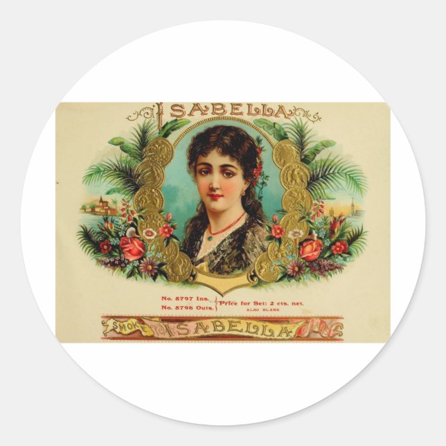 Antique Cigar Box Label   Isabella   (L11) (Front)