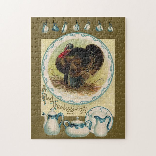 Antique Clapsaddle Thanksgiving Puzzle (Vertical)