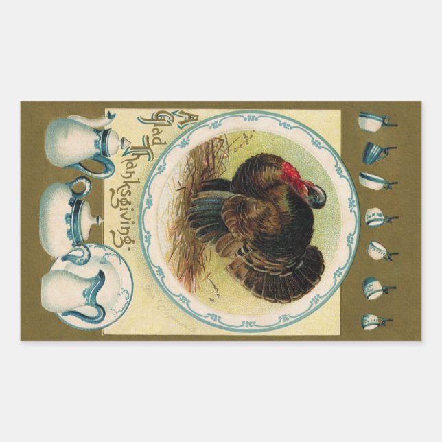 Antique Clapsaddle Thanksgiving Sticker (Front)