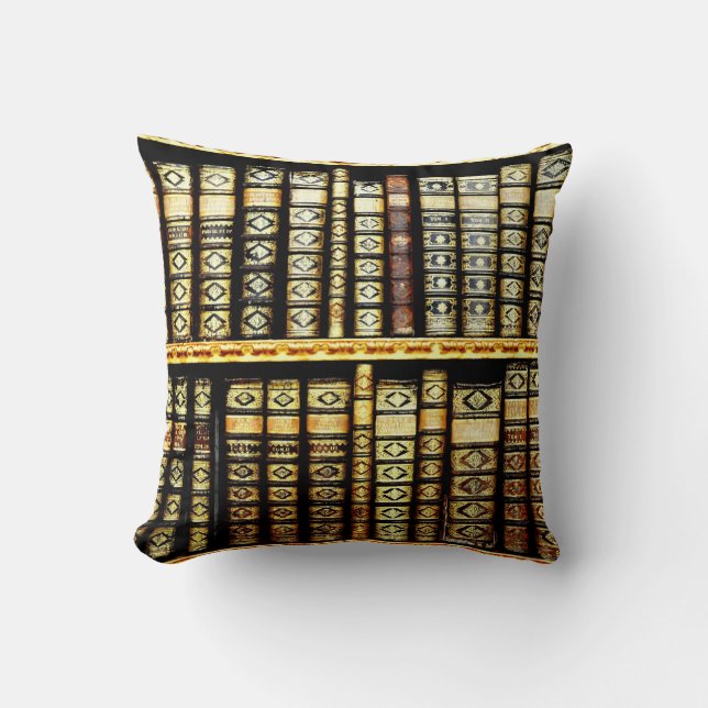 Antique Classic Leather books Pillow (Front)