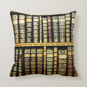 Antique Classic Leather books Pillow