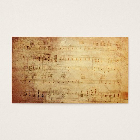 Antique Classic Music Notes Business Card