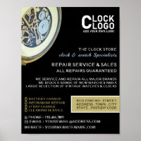 Antique Clock, Horologist Advertising