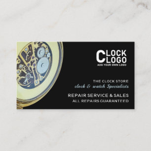 Antique Clock, Horologist Business Card