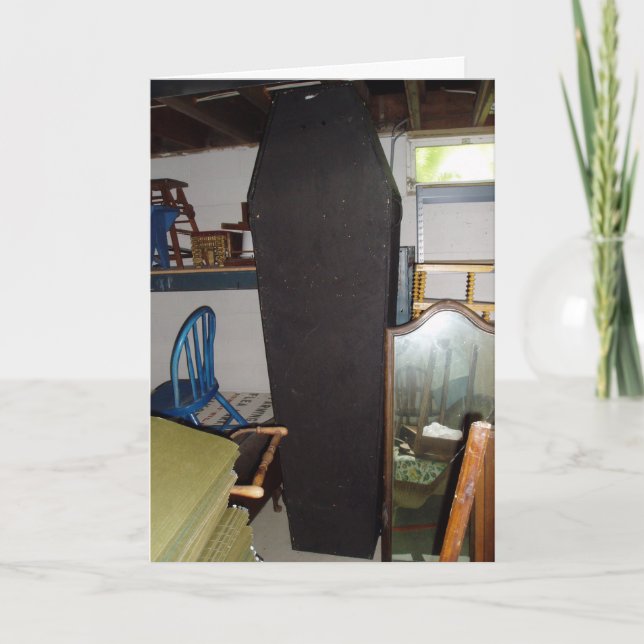 “Antique Coffin" Hallowe’en Card (Front)