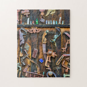 Antique collection on wall jigsaw puzzle