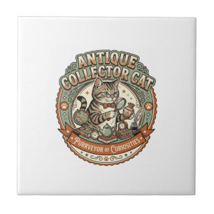 Antique Collector Cat Antique Collector Cat Vintag Tile