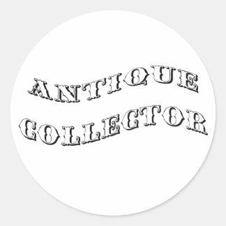 antique collector classic round sticker