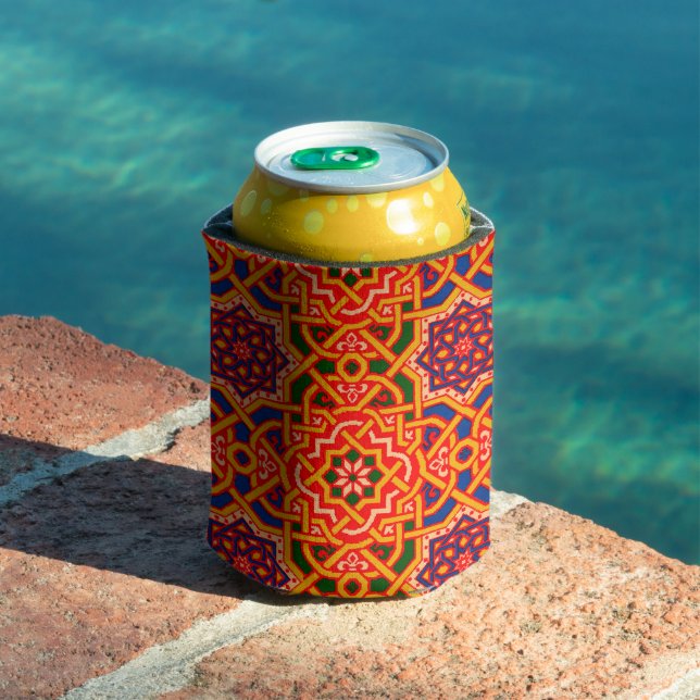 Antique Colourful Carpet Print Can Cooler (In Situ Pool)
