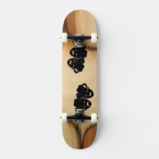 Antique Comedy and Tragedy Theatre Masks Jester Skateboard (Front)