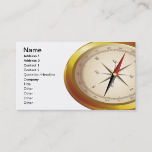 Antique compass business card