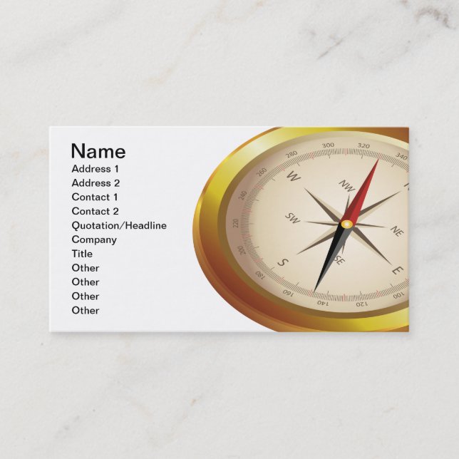 Antique compass business card (Front)