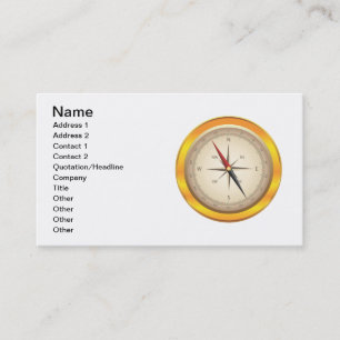 Antique compass business card