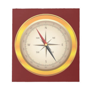 Antique compass notepad