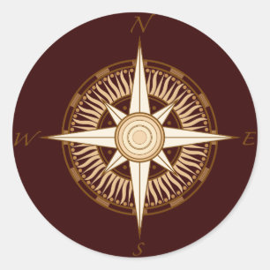 Antique Compass Sticker