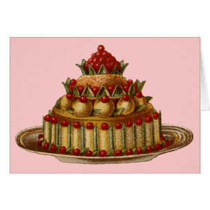 Antique Cookery Fancy Dessert cherry Pie