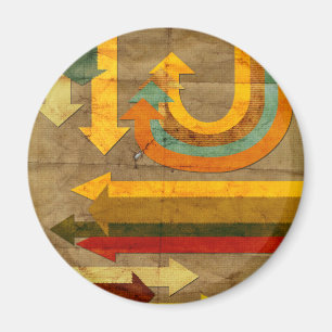 Antique coolcolorful arrows shapes old paper magnet