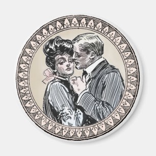 Antique Couple Romance Wedding Vintage Love Magnet