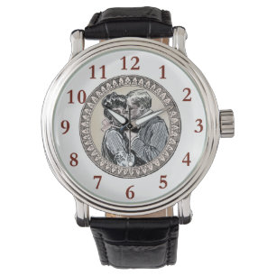Antique Couple Romance Wedding Vintage Love Watch