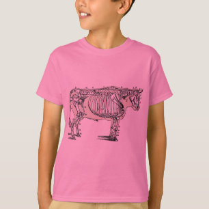 Antique Cow Skeleton Bones Fun T-Shirt