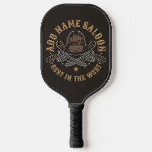 Antique Cowboy Guns ADD NAME Old Wild West Saloon Pickleball Paddle