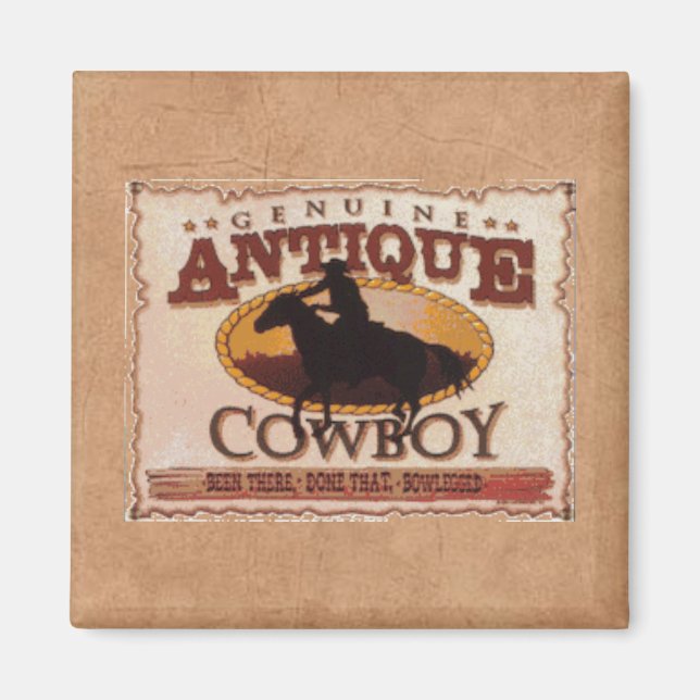 Antique cowboy magnet (Front)