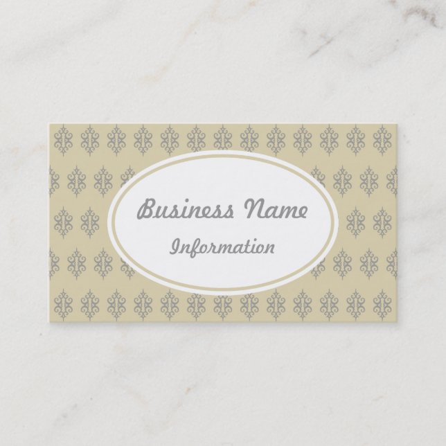 Antique Cream Lace Business Card (Front)
