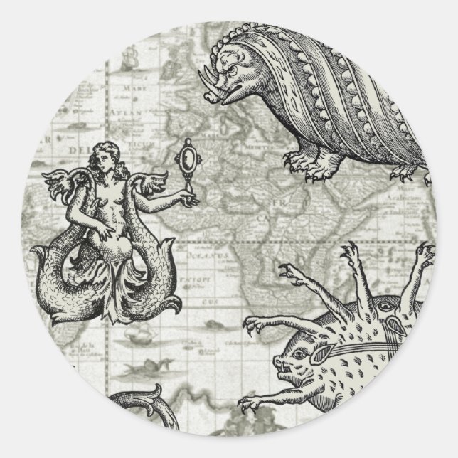 Antique Cryptozoology Sticker (Front)