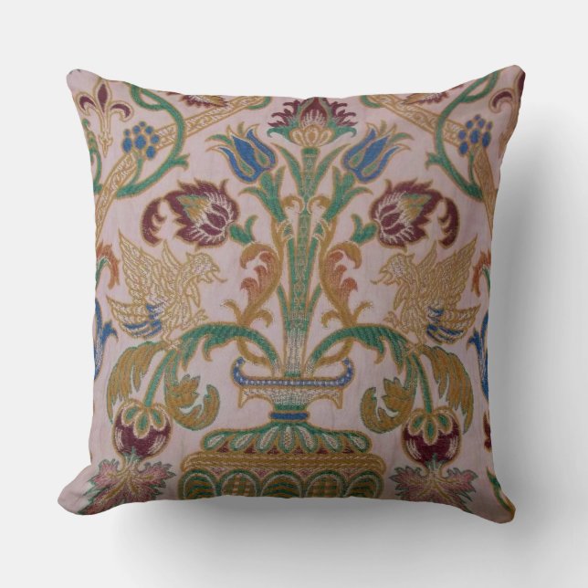 Antique Damask Fabric Cushion (Front)