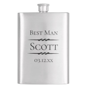 Antique Deco Personalised Hip Flask