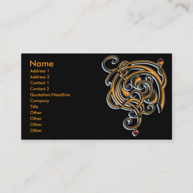 Antique Decorative Flourishes Business Card (Front)