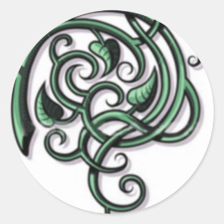 Antique Decorative Flourishes Classic Round Sticker