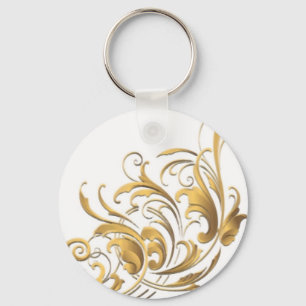 Antique Decorative Flourishes Key Ring