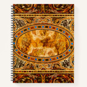 Antique Decorative Italian Gemstone Pattern Notebook