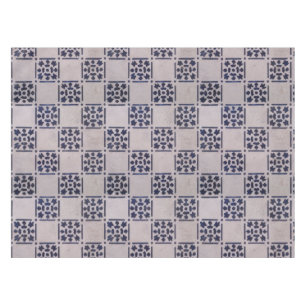 Antique Delft Blue White Pattern Dutch Tile Tablecloth