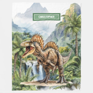 Antique Dinosaur Personalised Blanket Boys Gift