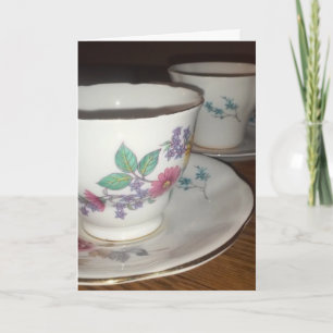 "Antique Dishes" Birthday Card