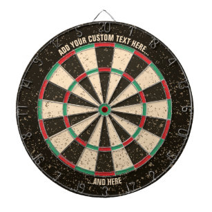 Antique Distressed Dartboard with Custom Text