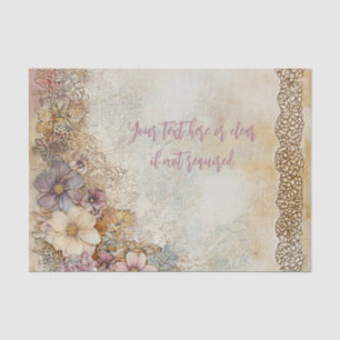 Antique Distressed Lace Personalised Decoupage Tissue Paper