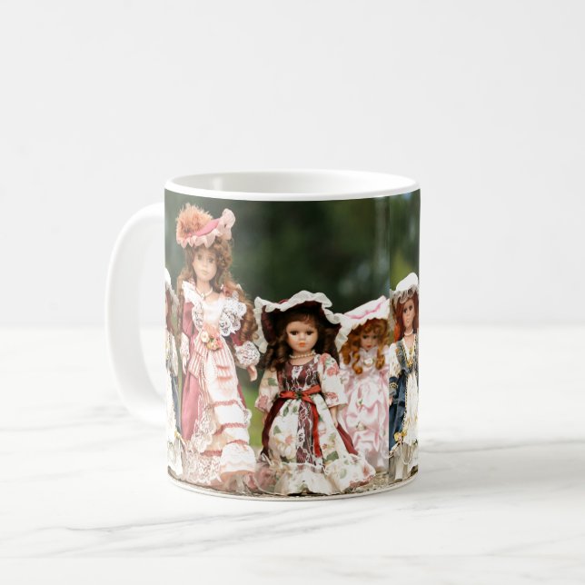 Antique Doll Coffee Mug (Front Left)