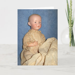 Antique Doll in Christening Gown Greeting Card