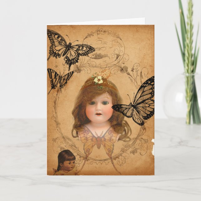 Antique Dolls Birthday Card (Front)