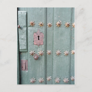 Antique door postcard