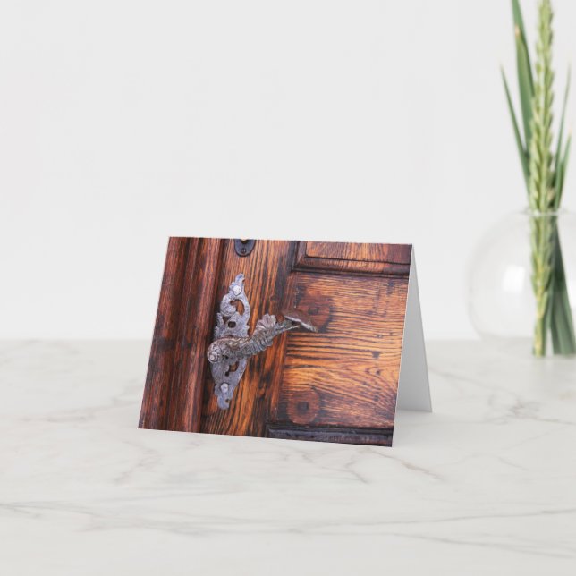 Antique Doorhandle Old Doorway Blank Notecards (Front)