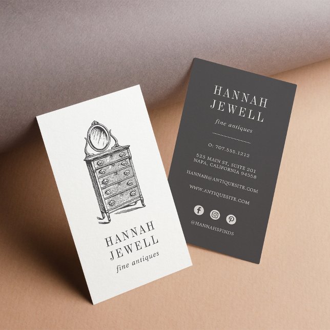 Antique Dresser | Vintage Furniture Business Card (Creator Uploaded)